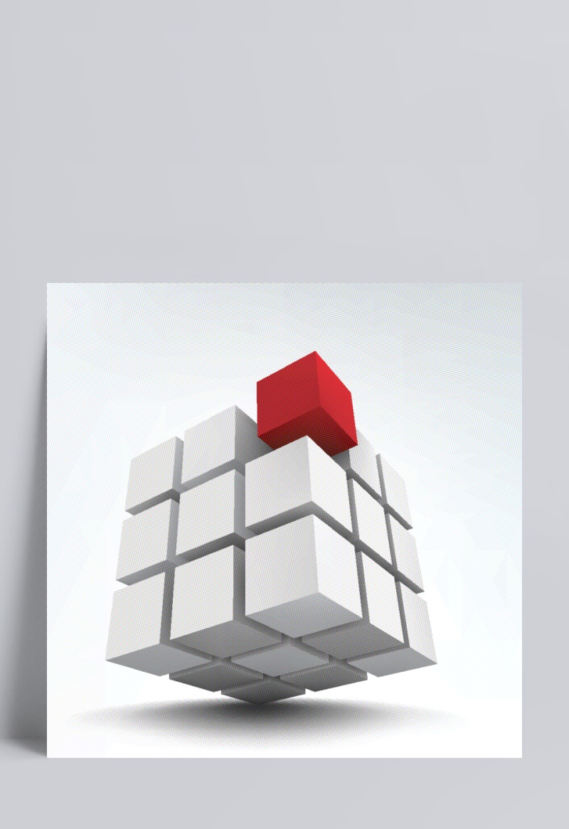 白色立体方块魔方背景矢量素材设计模板素材