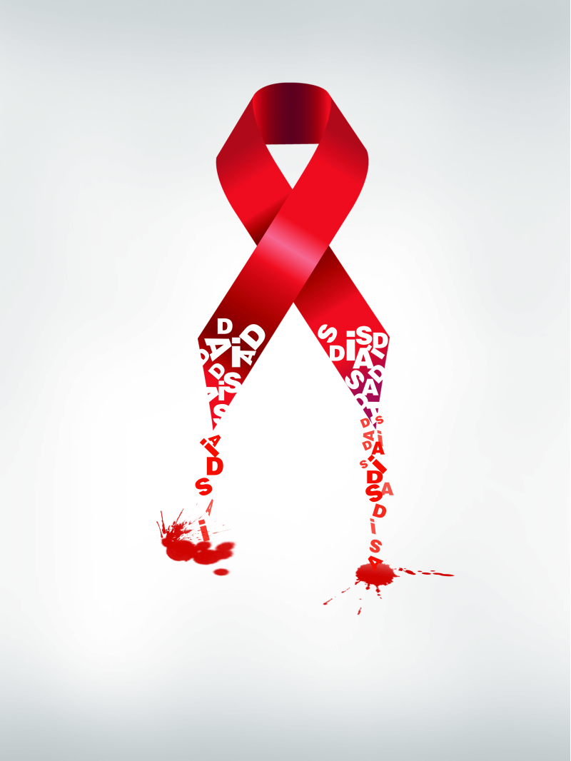 创意预防艾滋病公益海报背景素材