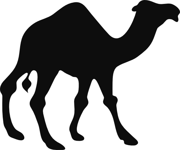 骆驼图片简笔画黑色图片