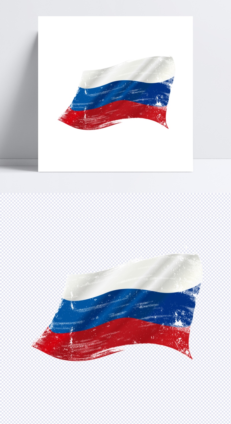 水彩俄罗斯国旗矢量素材