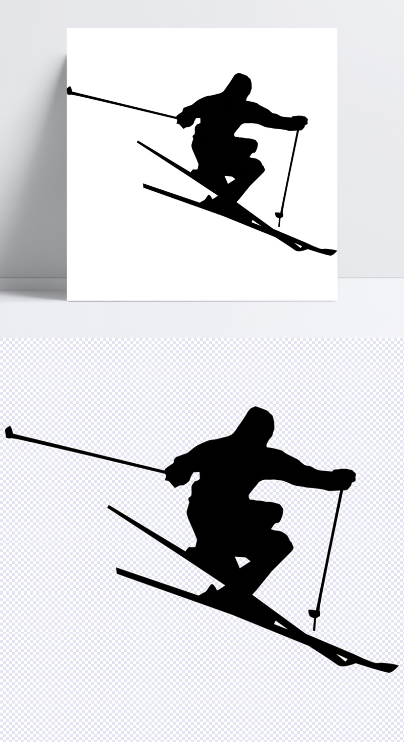 冬奥会运动人物剪影图片