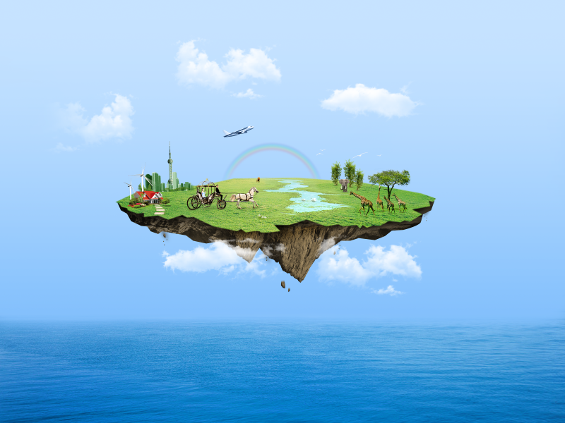 空中岛屿梦幻图片