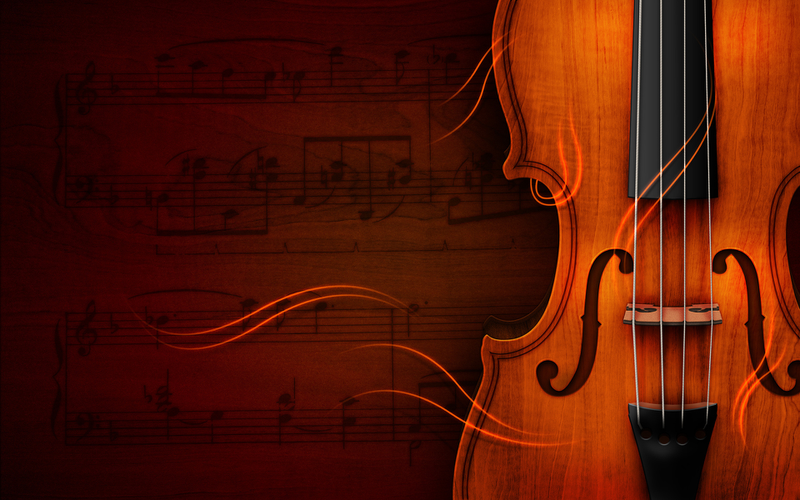 小提琴音符背景图片