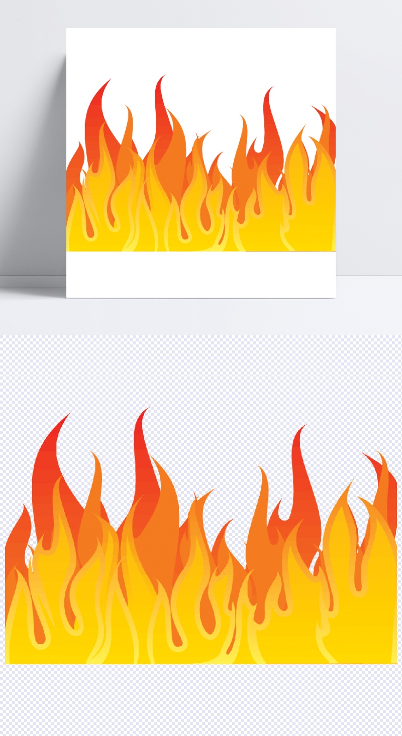 手绘燃烧的火焰免抠png透明图层素材