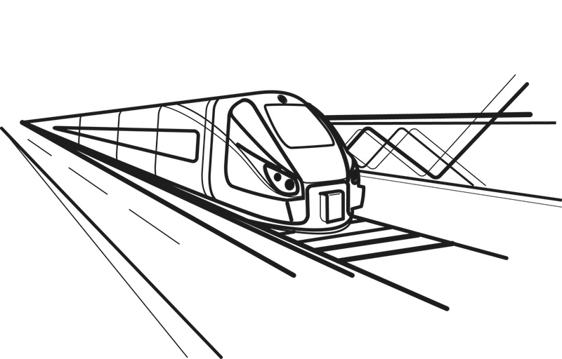 简笔画铁路的画法图片