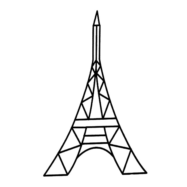 法国代表性建筑简笔画图片