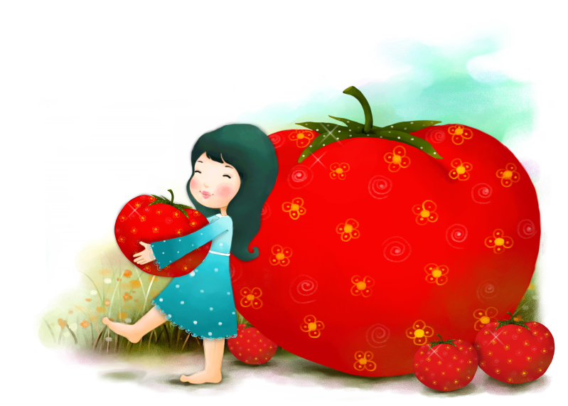 绘本西红柿女孩意义图片