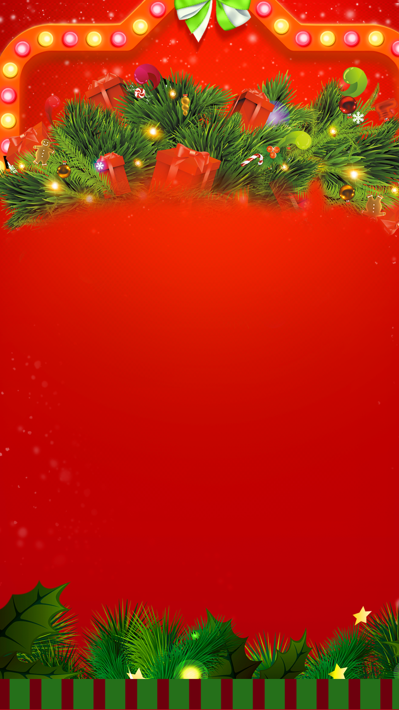 圣诞欢庆红色闪烁psd分层h5背景