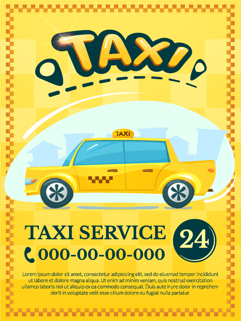出租车公司宣传海报图片