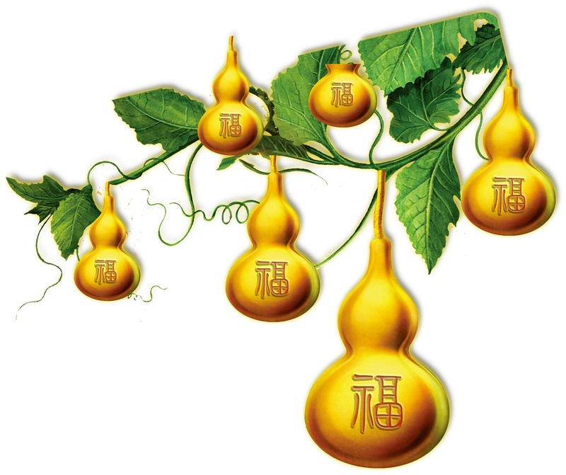 金色葫芦植物元素